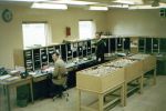 Chris Leonard and John Harris working in the Altrincham Exchange Maintenance Control 1964